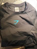 Gymshark Onyx Longsleeve - Maat L, Kleding | Heren, Sportkleding, Maat 52/54 (L), Fitness, Zwart, Nieuw