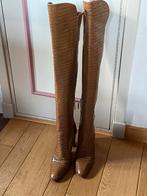 Cognac laarzen Max Mara overknees 38, Kleding | Dames, Ophalen of Verzenden, Zo goed als nieuw, Bruin, Hoge laarzen