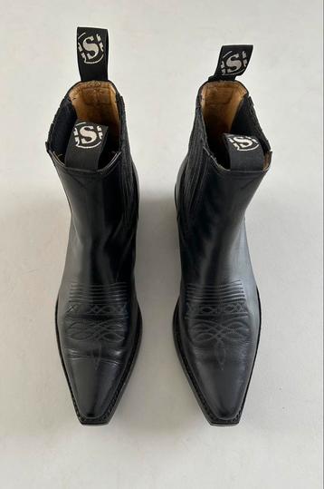 Sendra laarzen, leren chelsea boots, zwart, maat 41 beschikbaar voor biedingen