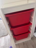Ikea Trofast kast en rode bakken (mag ook apart), Huis en Inrichting, Kasten | Ladekasten, Minder dan 100 cm, 25 tot 50 cm, Gebruikt