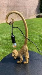 Tafellamp aap goud, Huis en Inrichting, Lampen | Tafellampen, Ophalen of Verzenden, Zo goed als nieuw, Overige materialen, Minder dan 50 cm