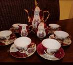 Antiek theeservies met romantisch decor, Antiek en Kunst, Antiek | Servies compleet, Ophalen of Verzenden