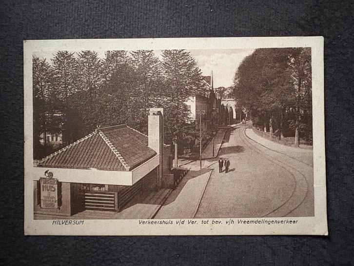 Oude ansichtkaart Hilversum - Verkeershuis, Verzamelen, Ansichtkaarten | Nederland, Gelopen, Noord-Holland, Voor 1920, Ophalen of Verzenden