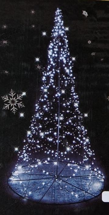 Nieuw! Led Kerstboom Wit 360cm 1080 leds incl mast! beschikbaar voor biedingen