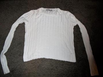 Wit, naveltruitje van Bershka, maat M  beschikbaar voor biedingen