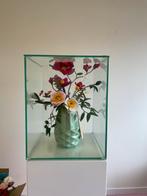Glazen display/ vitrine met deksel voor op zuil, Huis en Inrichting, Ophalen, Minder dan 50 cm, Nieuw, Glas