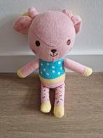 Knuffel konijn roze blauw Blokker gebreid gehaakt K7351, Ophalen of Verzenden, Zo goed als nieuw, Konijn