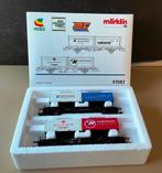 MäRKLIN H0 # 47682 SET 2x CONTAINERWAGENS LUCHTVRACHT N  OVP, Hobby en Vrije tijd, Modeltreinen | H0, Wisselstroom, Ophalen of Verzenden