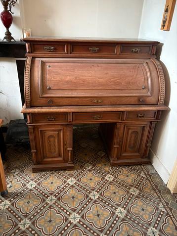 Antiek secretaire, bureau, antiek, hout, lades, klapluik beschikbaar voor biedingen