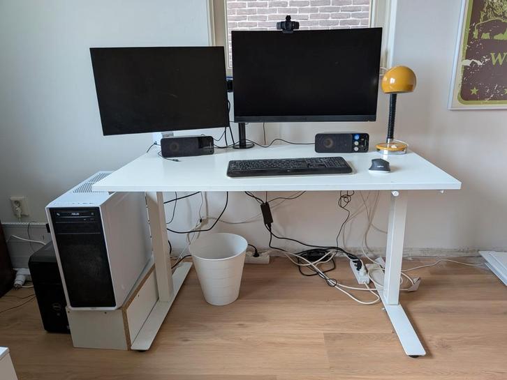 Ikea Trotten Zit-Sta Bureau 120cm, Huis en Inrichting, Bureaus, Gebruikt, Stabureau, In hoogte verstelbaar, Ophalen