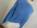 Zeer wijdvallende blauwe korte trui Stradivarius, maat S 36, Blauw, Ophalen of Verzenden, Zo goed als nieuw, Maat 36 (S)