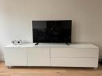 Strak wit TV meubel 2.1 meter lang, Huis en Inrichting, Kasten | Televisiemeubels, Ophalen, Gebruikt, 200 cm of meer, Minder dan 100 cm