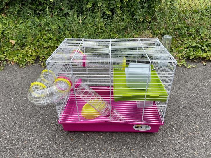 FERPLAST HAMSTERKOOI LAURA, Dieren en Toebehoren, Knaagdieren en Konijnen | Hokken en Kooien, Zo goed als nieuw, Kooi, Minder dan 60 cm