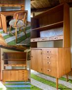 Scandinavisch vintage ’60 design teakhouten boekenkast kast, Huis en Inrichting, Ophalen, Gebruikt, 100 tot 150 cm, Retro vintage midcentury design zweeds scandinavisch highboard