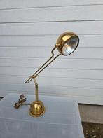 Statige messing bureaulamp door Wortmann en Filz vintage '60, Gebruikt, 50 tot 75 cm, Ophalen of Verzenden, Metaal