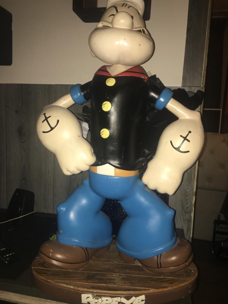 Popeye Prachtig Vintage Statue – 80cm, Antiek en Kunst, Kunst | Designobjecten, Ophalen