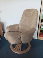 Hjort Knudsen Lig Draaifauteuil Beige, Huis en Inrichting, Fauteuils, Ophalen, Hout, Gebruikt, 75 tot 100 cm