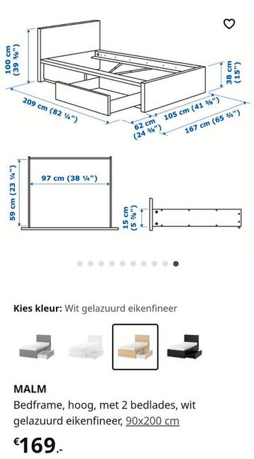 Malm bed 90 x 200 - afbeelding 8