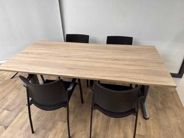 Vergadertafel Work 200 x 100 aluminium, Huis en Inrichting, Bureaus, Nieuw, In hoogte verstelbaar, Ophalen of Verzenden