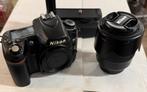 Nikon D80 digitale camera met 55 200 mm lens en batterypack, Gebruikt, ., Ophalen of Verzenden, .
