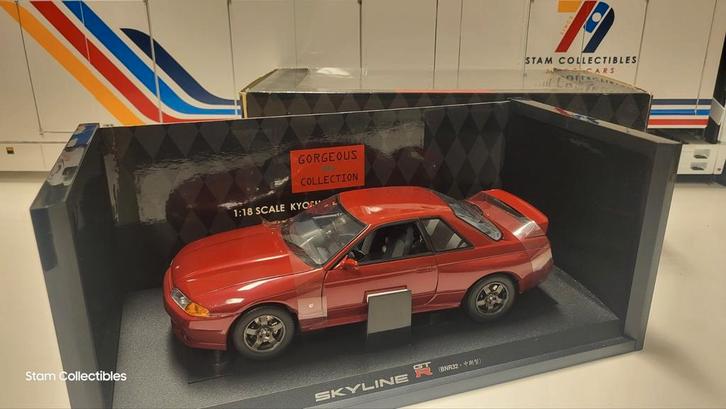Kyosho Nissan Skyline GT-R R32 BNR32 Red Metallic, Hobby en Vrije tijd, Modelauto's | 1:18, Zo goed als nieuw, Auto, Kyosho, Ophalen of Verzenden