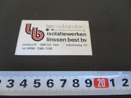 sticker best termokomfort isolatiewerken linssen shell termo, Verzamelen, Stickers, Zo goed als nieuw, Bedrijf of Vereniging, Ophalen