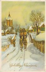 KERST KOETS SNEEUW BEGIN 1950 ZEER MOOIE OUDE KAART KJ2, Verzamelen, Ansichtkaarten | Themakaarten, Ophalen of Verzenden, 1940 tot 1960