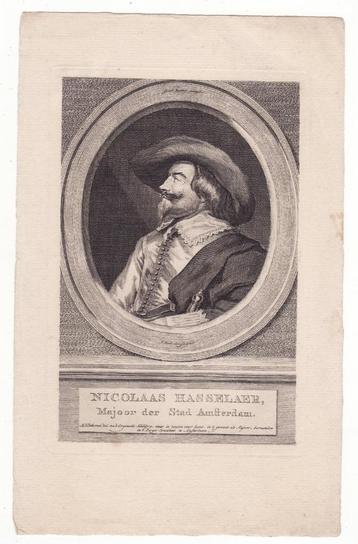 Nicolaas Hasselaer majoor der stad Amsterdam gravure beschikbaar voor biedingen