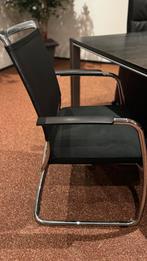 Vergaderstoel Flitz, zwart met chrome onderstel, Ophalen, Gebruikt, Zwart, Vier