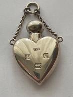 Zilveren Hanger Parfumflesje  model Hartvormig, Ophalen of Verzenden, Zilver