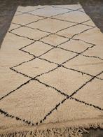 Mooie Berber Tapijt130/220 cm - Crème met Zwarte Ruiten, Ophalen, 100 tot 150 cm, Berber, Nieuw