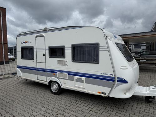Hobby Excellent Easy 450 UF bouwjaar 2003 met voortent, Caravans en Kamperen, Caravans, Bedrijf, tot en met 4, 750 - 1000 kg, Rondzit