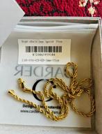 Gouden Carder Rope Chain 3mm - 55cm, Ophalen of Verzenden, Zo goed als nieuw, Goud