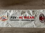 PSV banner PSV - AC Milan rode en witte, Ophalen of Verzenden, Gebruikt, PSV, Vaantje of Sjaal