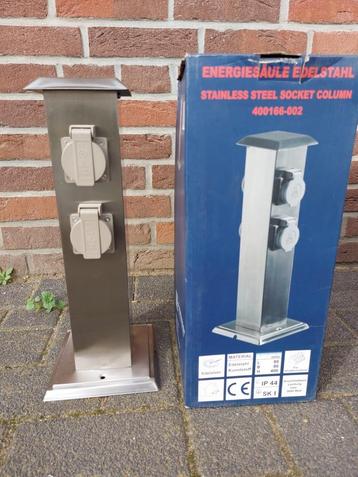 RVS stopcontacten  Zuil Nieuw!!! beschikbaar voor biedingen