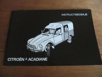 Instructieboek Citroen Acadiane 1984, zeer mooi! beschikbaar voor biedingen