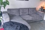 Hoekbank met slaapfunctie-ribcord-antraciet, Ophalen, Gebruikt, Stof