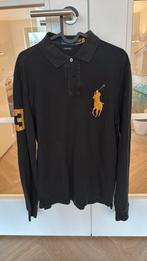 Polo Ralph Lauren, lange mouw, maat S, zwart met goud, Ophalen of Verzenden, Gedragen, Maat 46 (S) of kleiner, Zwart