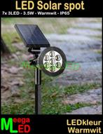 Led Solar buiten grondspot wandspot tuinspot 3,5W 7x 3LED WW, Huis en Inrichting, Kunststof, Nieuw, Ophalen of Verzenden, LEDsolarspot