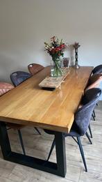 Industriële masieve Eettafel, Huis en Inrichting, Tafels | Eettafels, Ophalen, 100 tot 150 cm, 200 cm of meer, Zo goed als nieuw