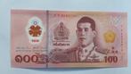 Thailand 100 baht 2025 unc polymeer banknote bankbiljet, Ophalen of Verzenden, Zuidoost-Azië, Los biljet