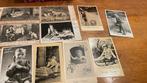 Oude vintage retro kaarten fantasie mensen zwart wor foto, Ophalen of Verzenden, Voor 1940, Gebruikt