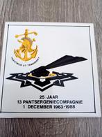 Militair Embleem, Genie Pontonniers, Wandtegel Genie, Ophalen of Verzenden, Landmacht, Nederland, Embleem of Badge