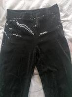 Super leuke zwarte pailletten broek voor de feestdagen., Ophalen, Gebruikt, Meisje, Broek