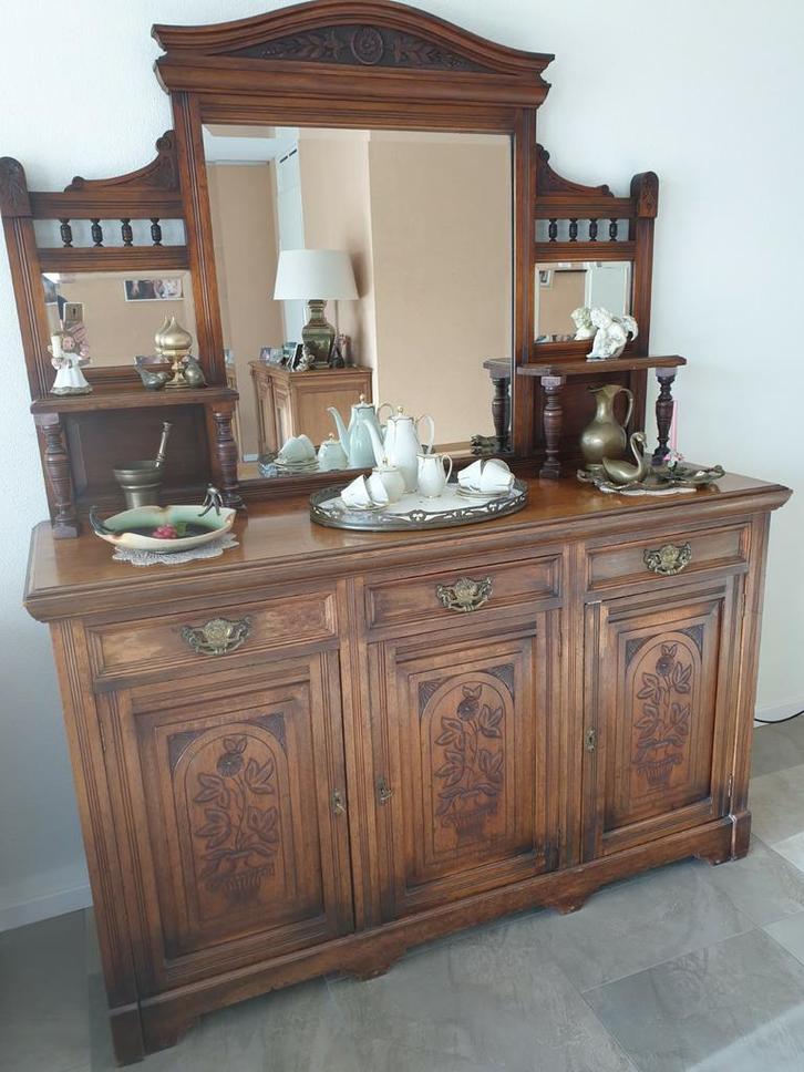 Mahoniehouten dressoir met ijslade, Huis en Inrichting, Kasten | Dressoirs, Gebruikt, 25 tot 50 cm, Ophalen