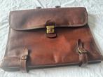 Leren Aktetas - Italiaans Handwerk, Overige merken, Gebruikt, Bruin, Ophalen of Verzenden
