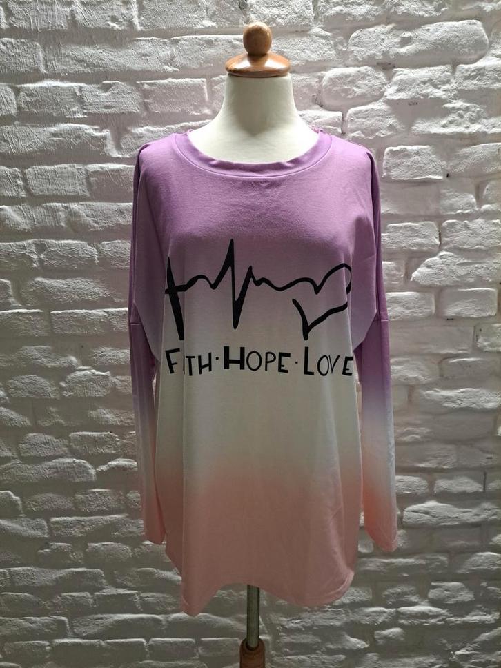 Sheilay T-shirt Maat 42, Kleding | Dames, T-shirts, Zo goed als nieuw, Maat 42/44 (L), Roze, Lange mouw, Verzenden