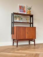 Vintage wandmeubel teak hout simpla lux modulair jaren 50/60, Huis en Inrichting, Kasten | Wandmeubels, Ophalen, Teakhout, Minder dan 150 cm