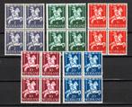 Nvph 469-473 kinderzegels 1946 postfrisse blokken van 4, Ophalen of Verzenden, Na 1940, Postfris