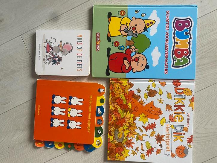 verzameling kinderboeken nijntje dikkie dik bumba en muis, Boeken, Kinderboeken | Baby's en Peuters, Gelezen, 3 tot 4 jaar, Uitklap-, Voel- of Ontdekboek